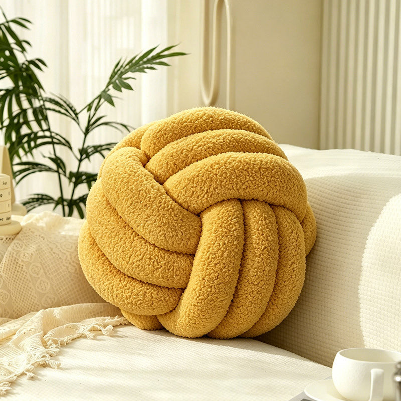 Knotted Plush Throw Pillow