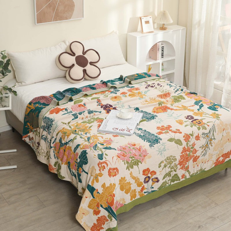 Reversible Cotton Boho Throw Blanket - Available in 3 Sizes