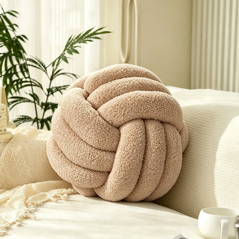 Knotted Plush Throw Pillow
