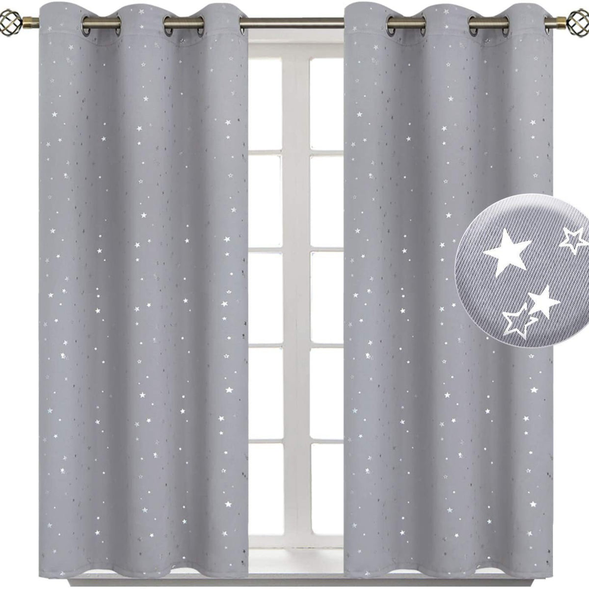 Kids Blackout Curtains - Sparkling Star Print