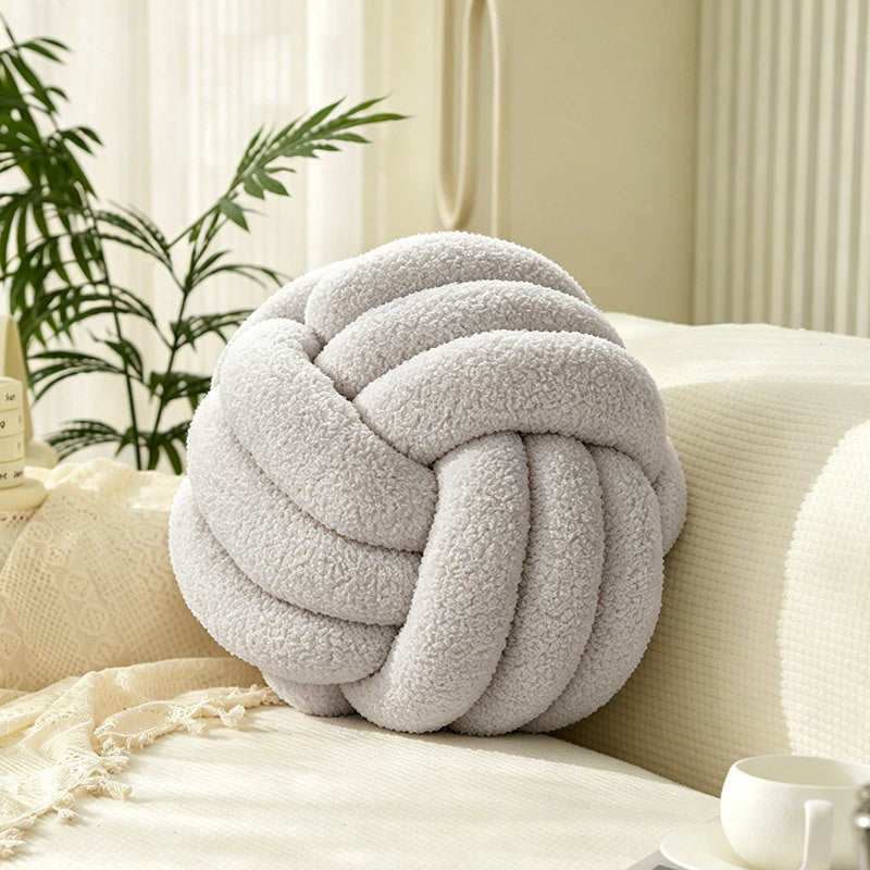 Knotted Plush Throw Pillow