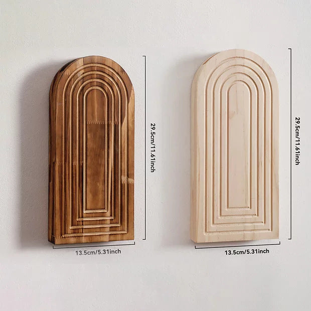 Arch Wooden Wall Vase Set of 2