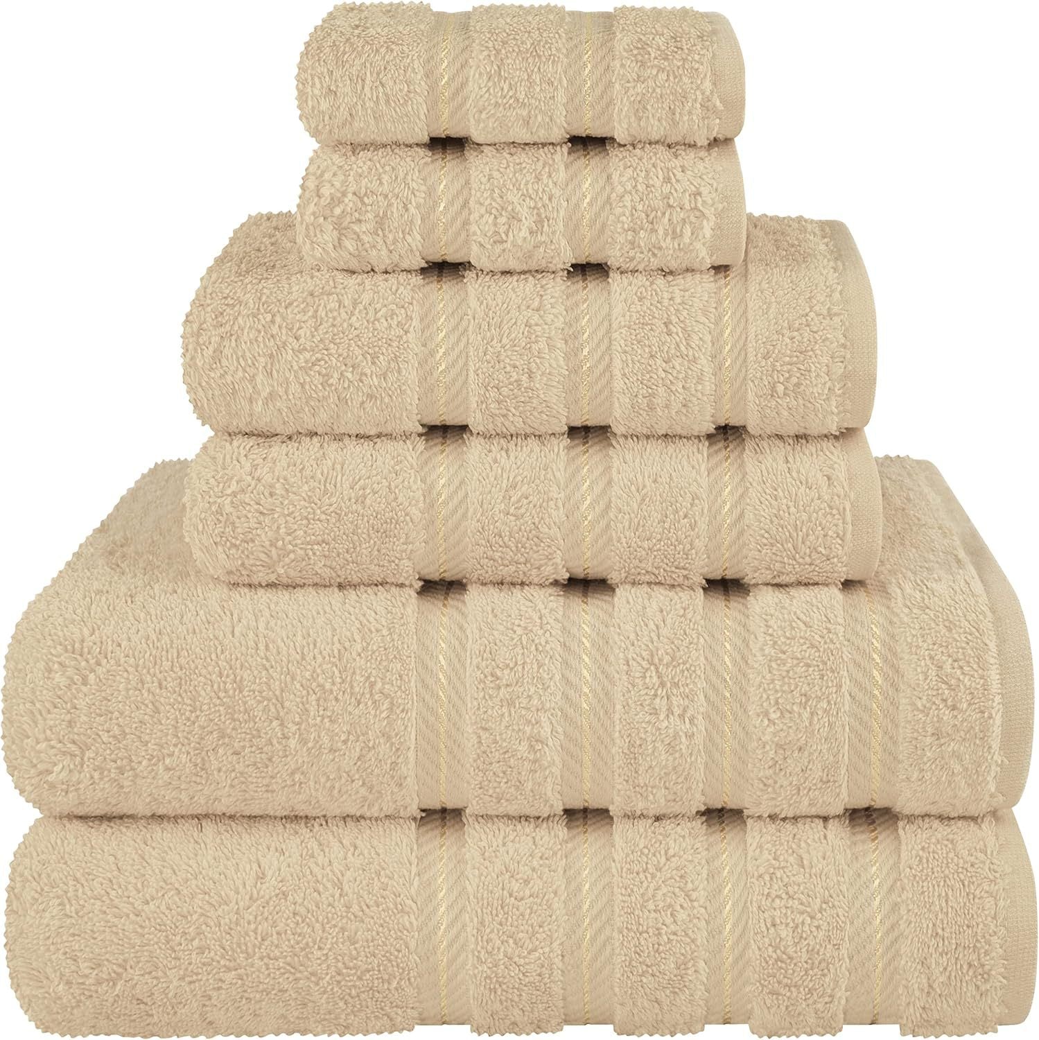 Soft Cotton Bathroom Towel Set of 6