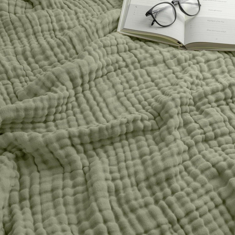 Cotton Muslin Throw Blanket - Soft Gauze Blanket