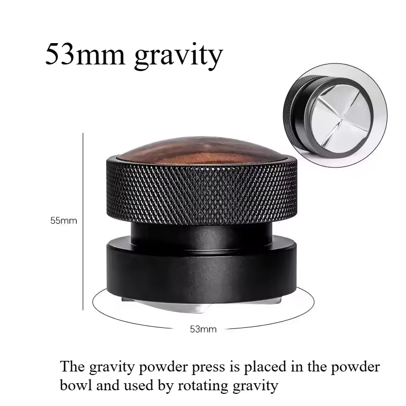 Premium Self-Gravity Walnut Wood Coffee Powder Distributor