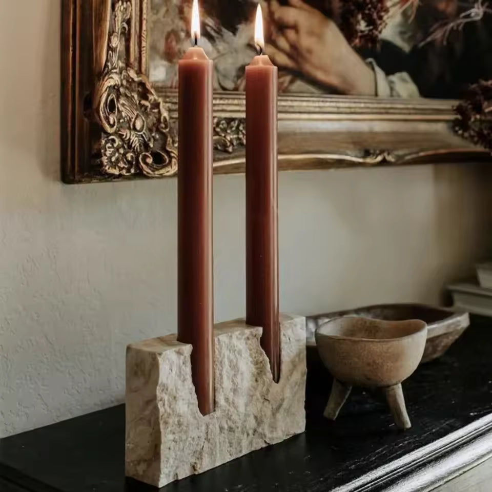 Natural Stone Candle Holder