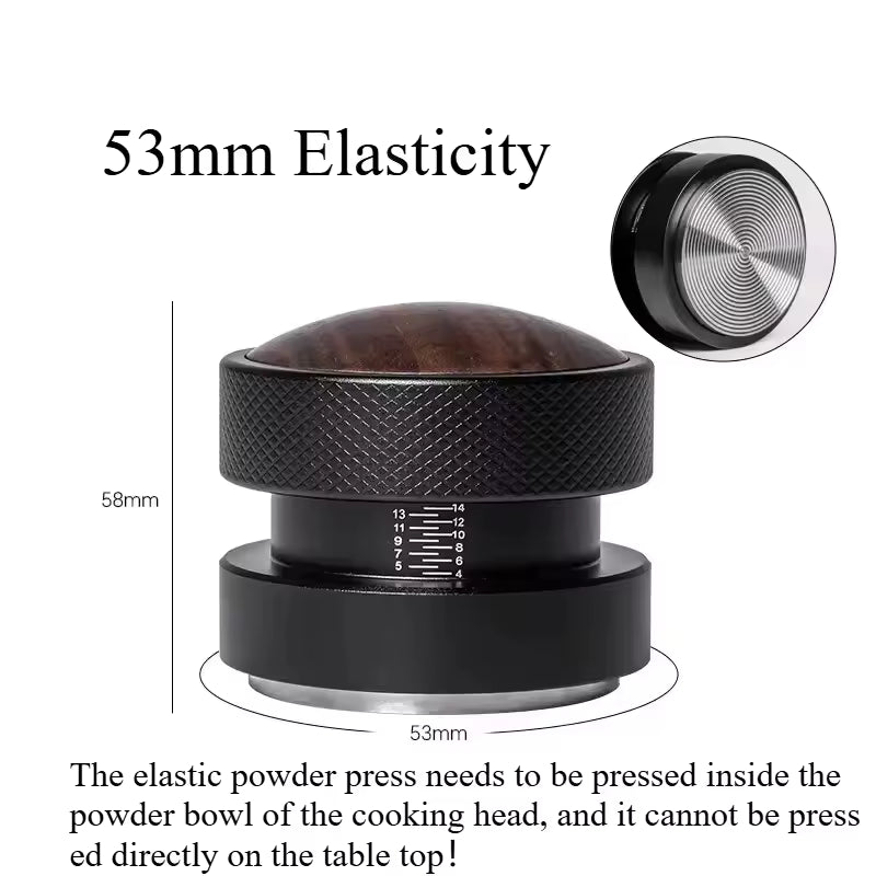 Premium Self-Gravity Walnut Wood Coffee Powder Distributor