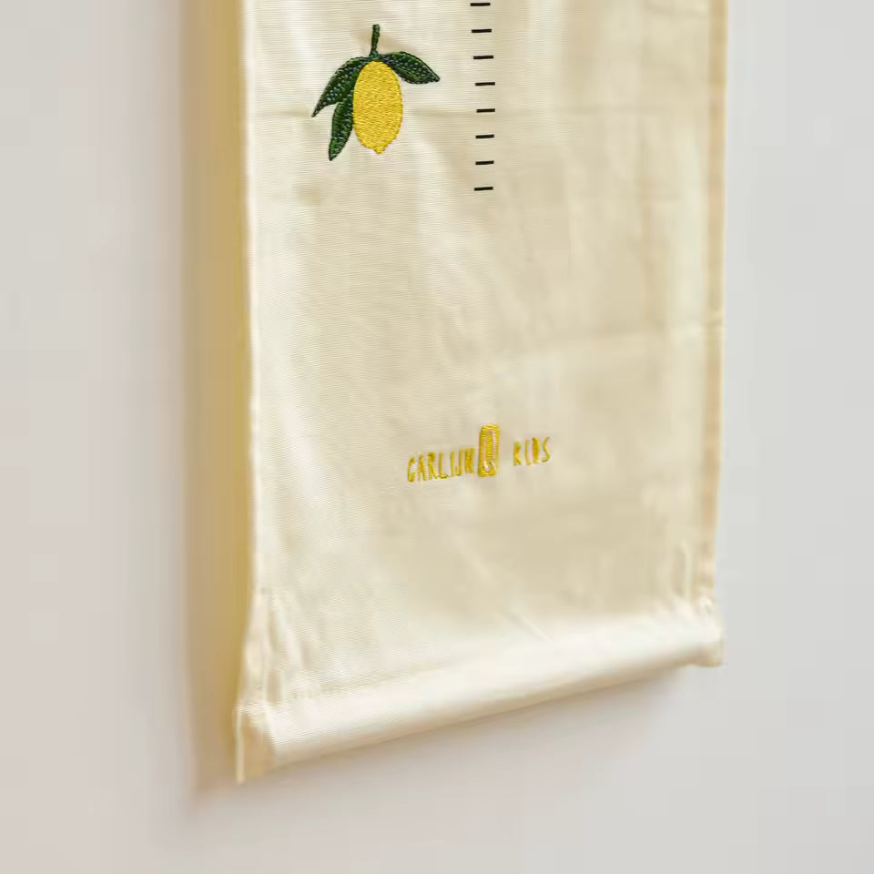 Kids Hanging Height Chart | Fabric Growth Ruler with Embroidery