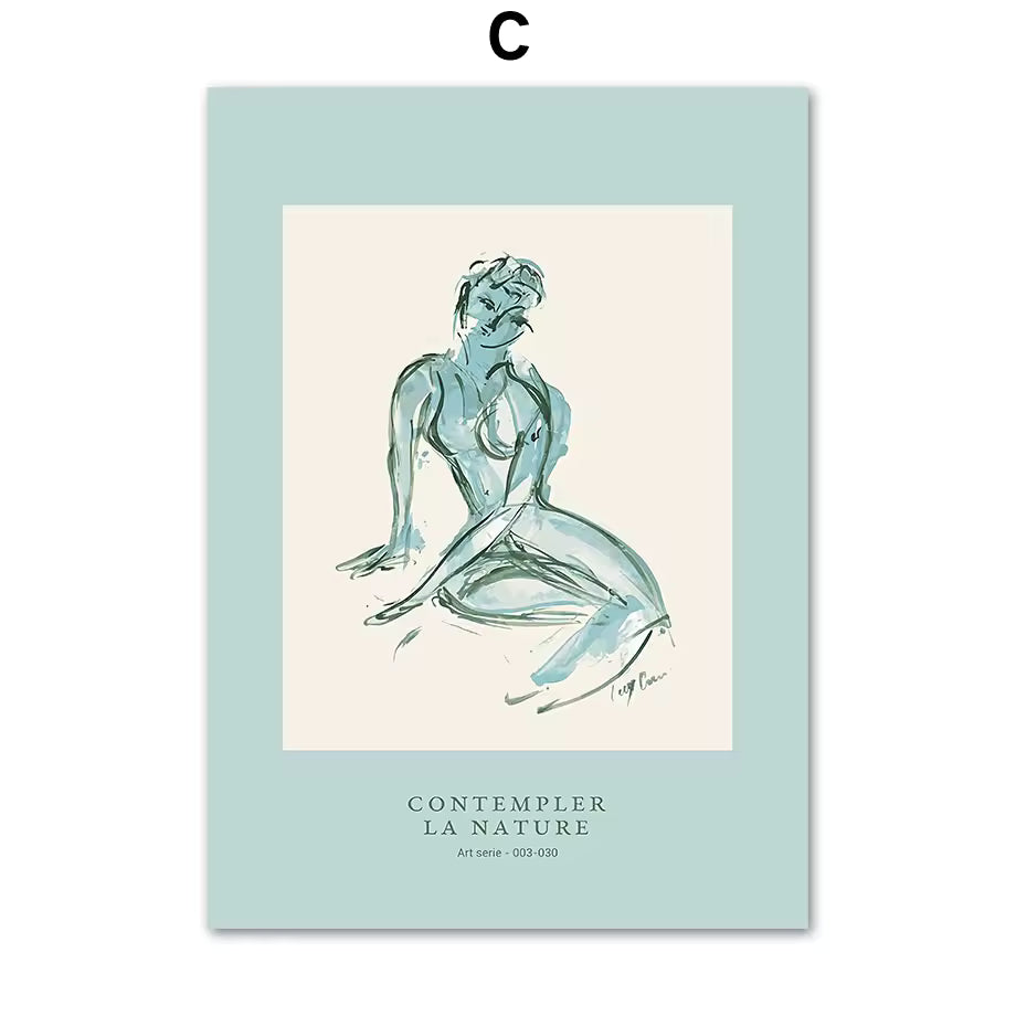 Modern Abstract Portrait Canvas Print