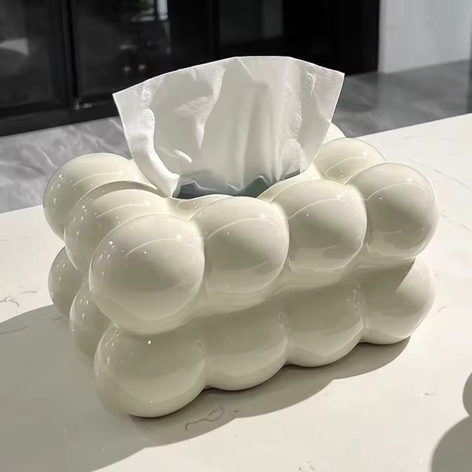 Ceramic Bubble Tissue Box