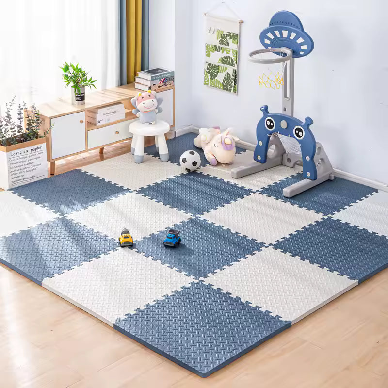 Interlocking Foam Floor Mats | Baby Play & Crawling Puzzle Tiles 8 pcs set