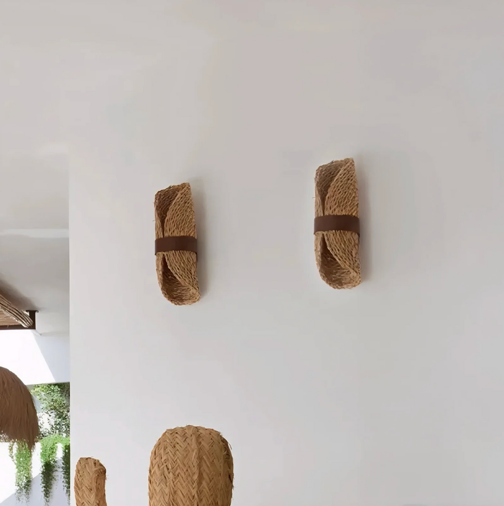 Woven Boho Wall Lamp