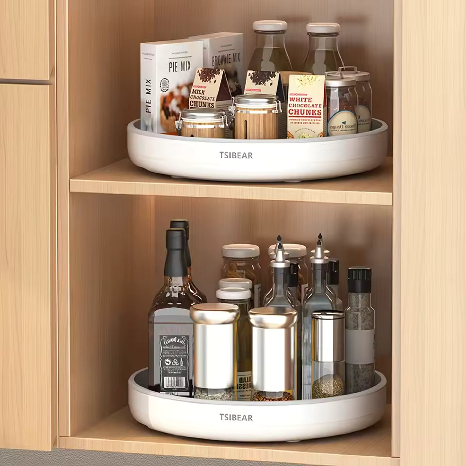 Rotating Kitchen Organizer | Multi-Function Turntable Storage Tray