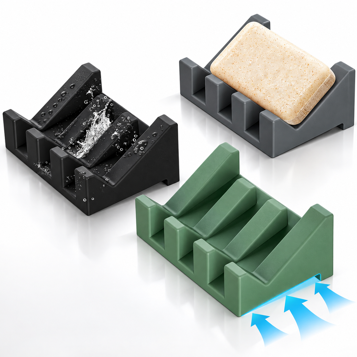Silicone Soap Holder - Self-Draining Design