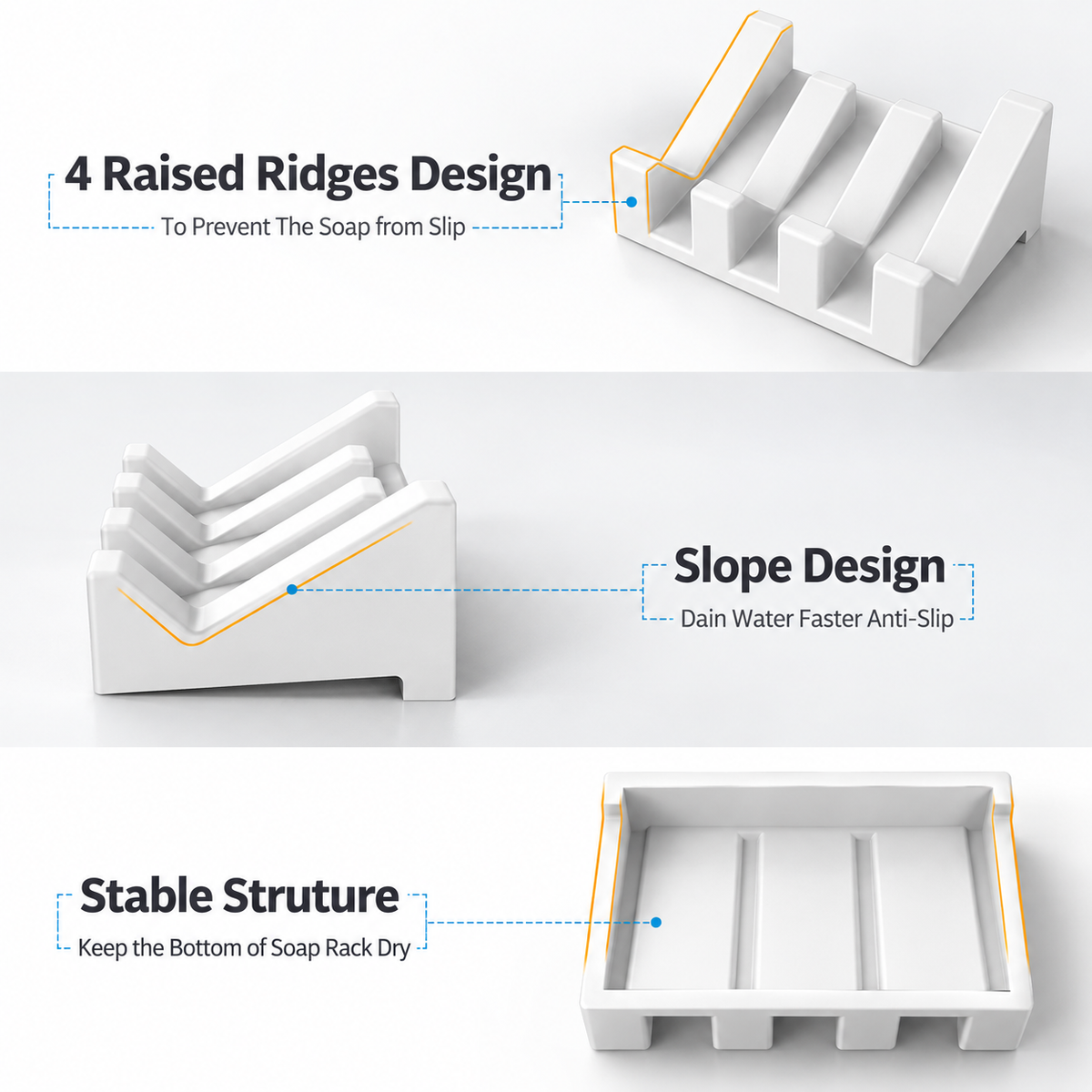 Silicone Soap Holder - Self-Draining Design