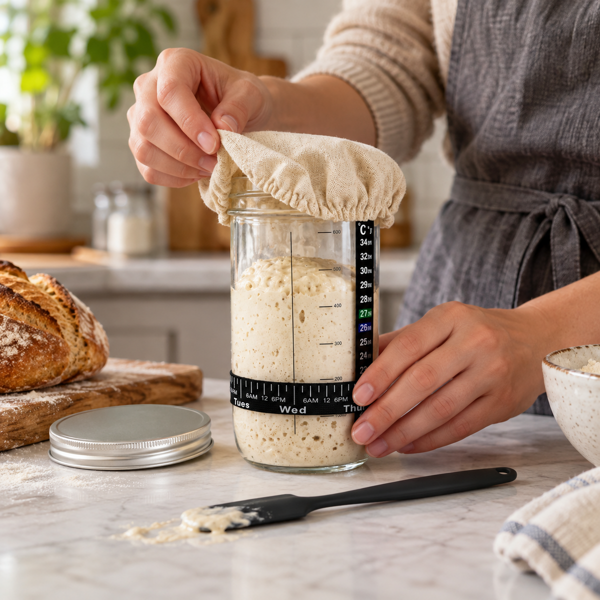 Sourdough Starter Jar – Fermentation Kit