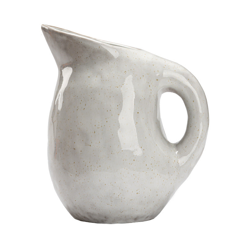 Speckled Ceramic Pitcher Vase
