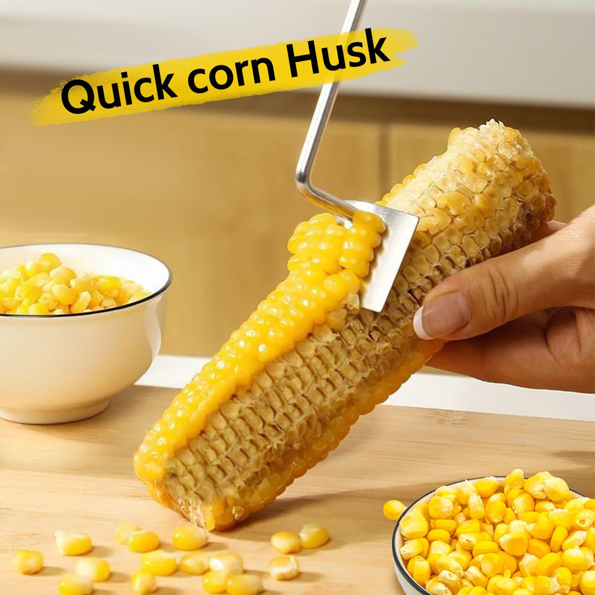 Stainless Steel Corn Stripper - Kernel Remover