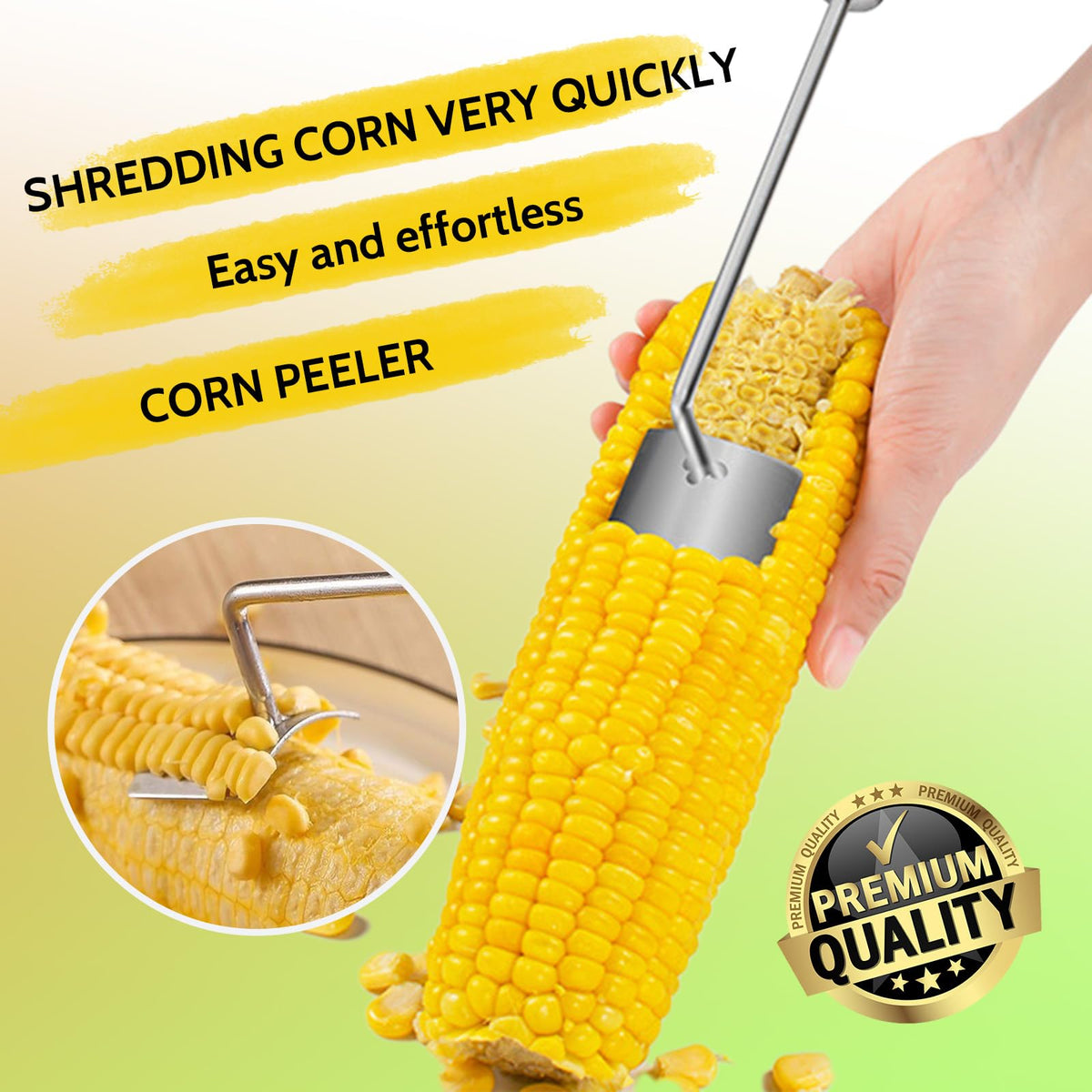 Stainless Steel Corn Stripper - Kernel Remover