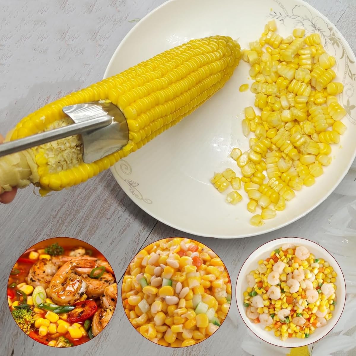 Stainless Steel Corn Stripper - Kernel Remover