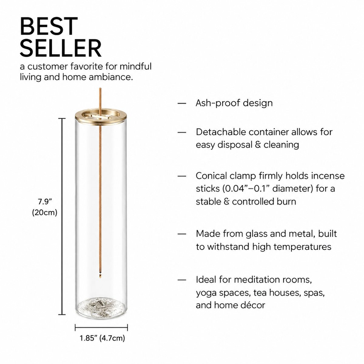 Suspended Glass Incense Burner