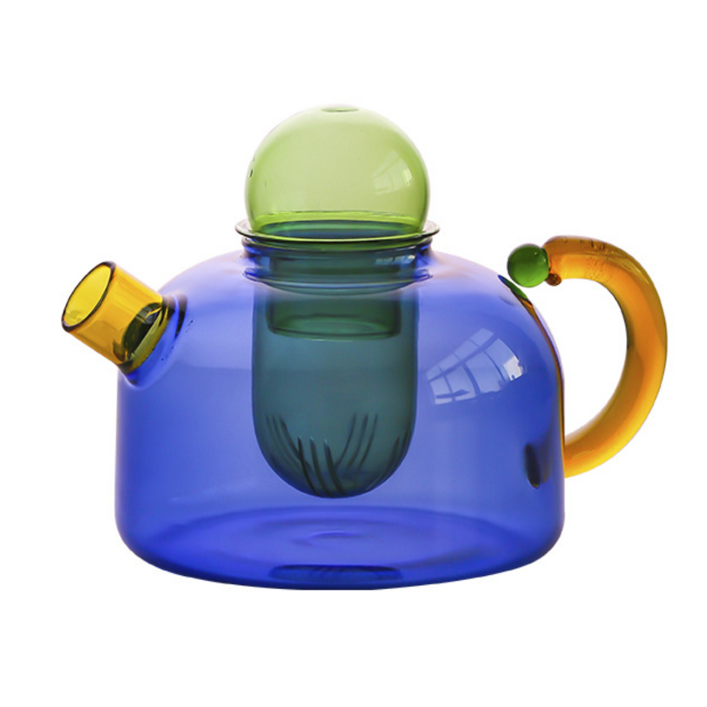 Colorful Glass Teapot with Infuser