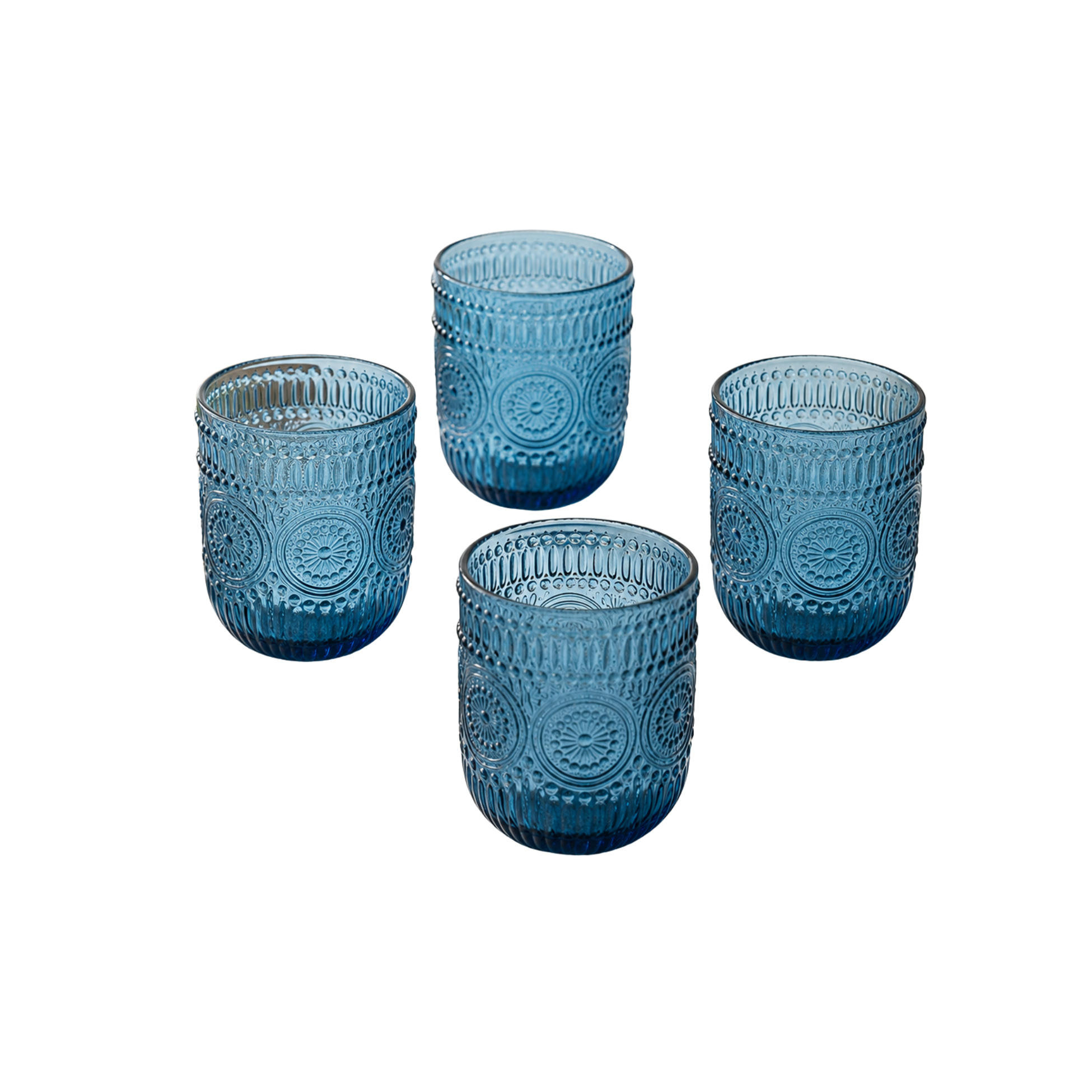 Colored Beaded Drinking Glass
