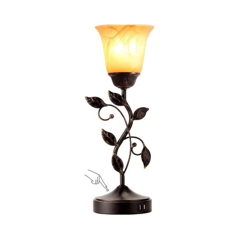 Vintage Leaf Table Lamp - Touch Dimmable