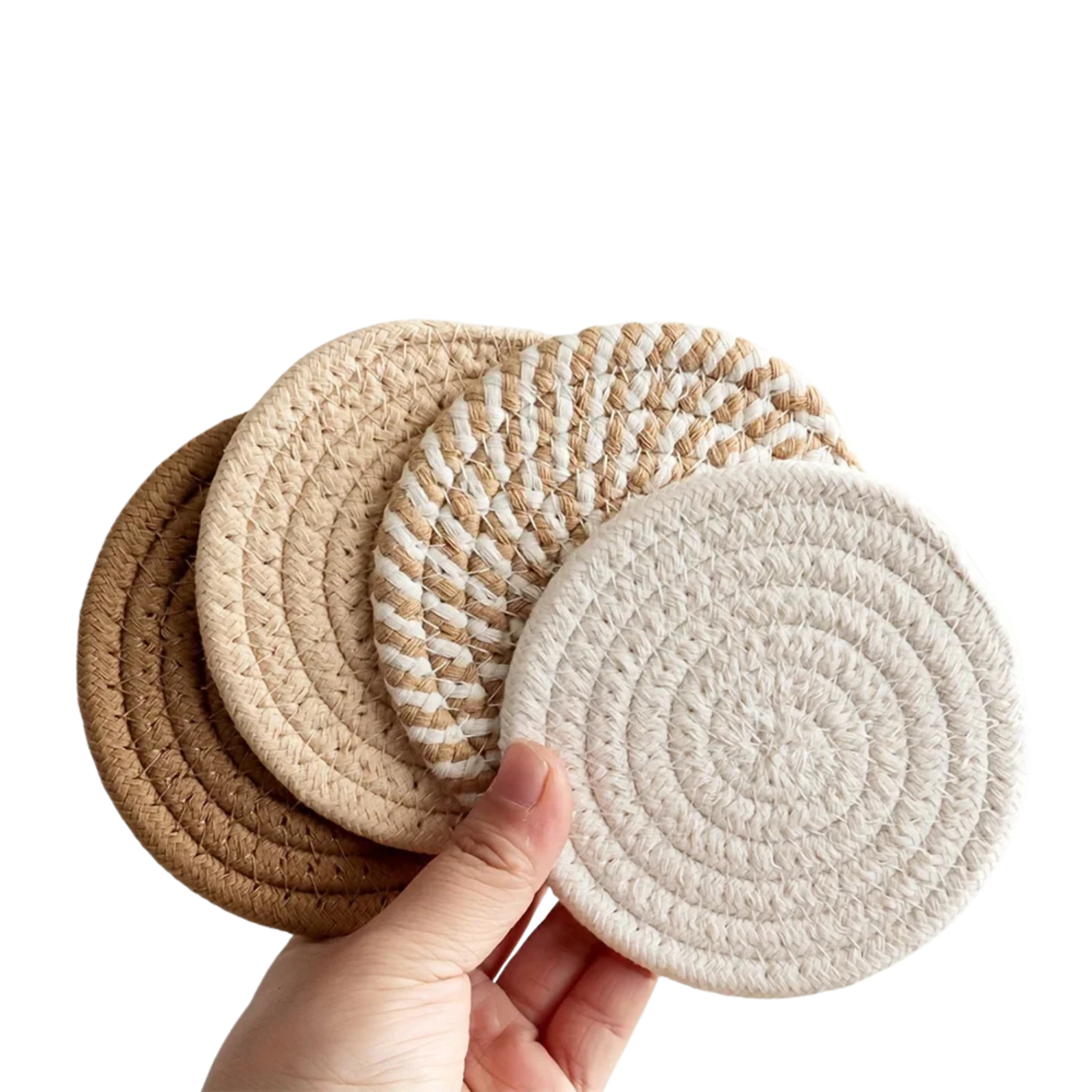Cotton Drink Coasters Set of 4