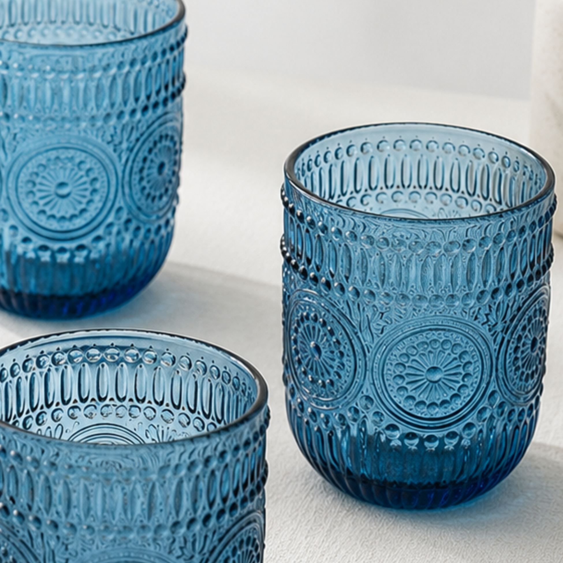 Colored Beaded Drinking Glass