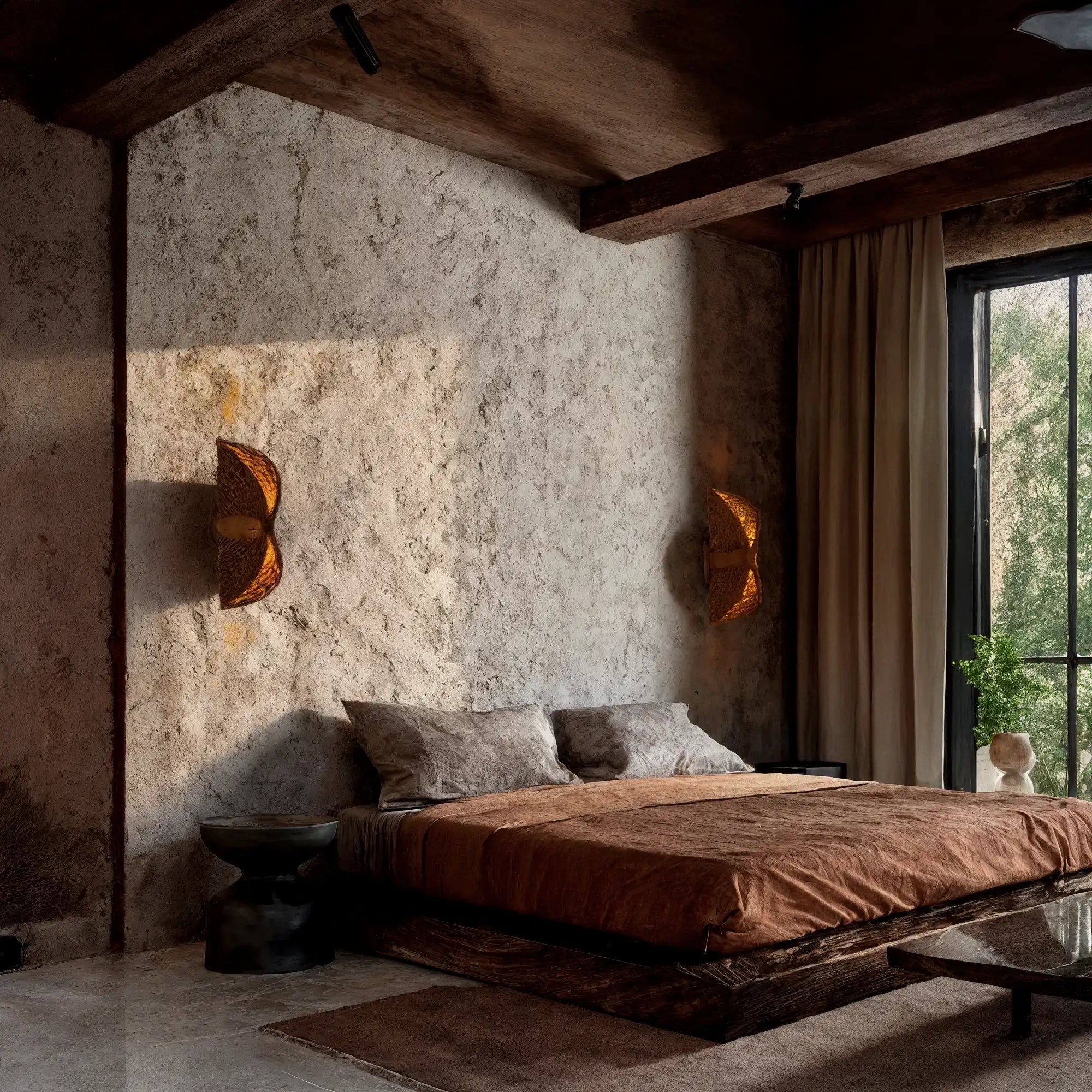 Woven Boho Wall Lamp