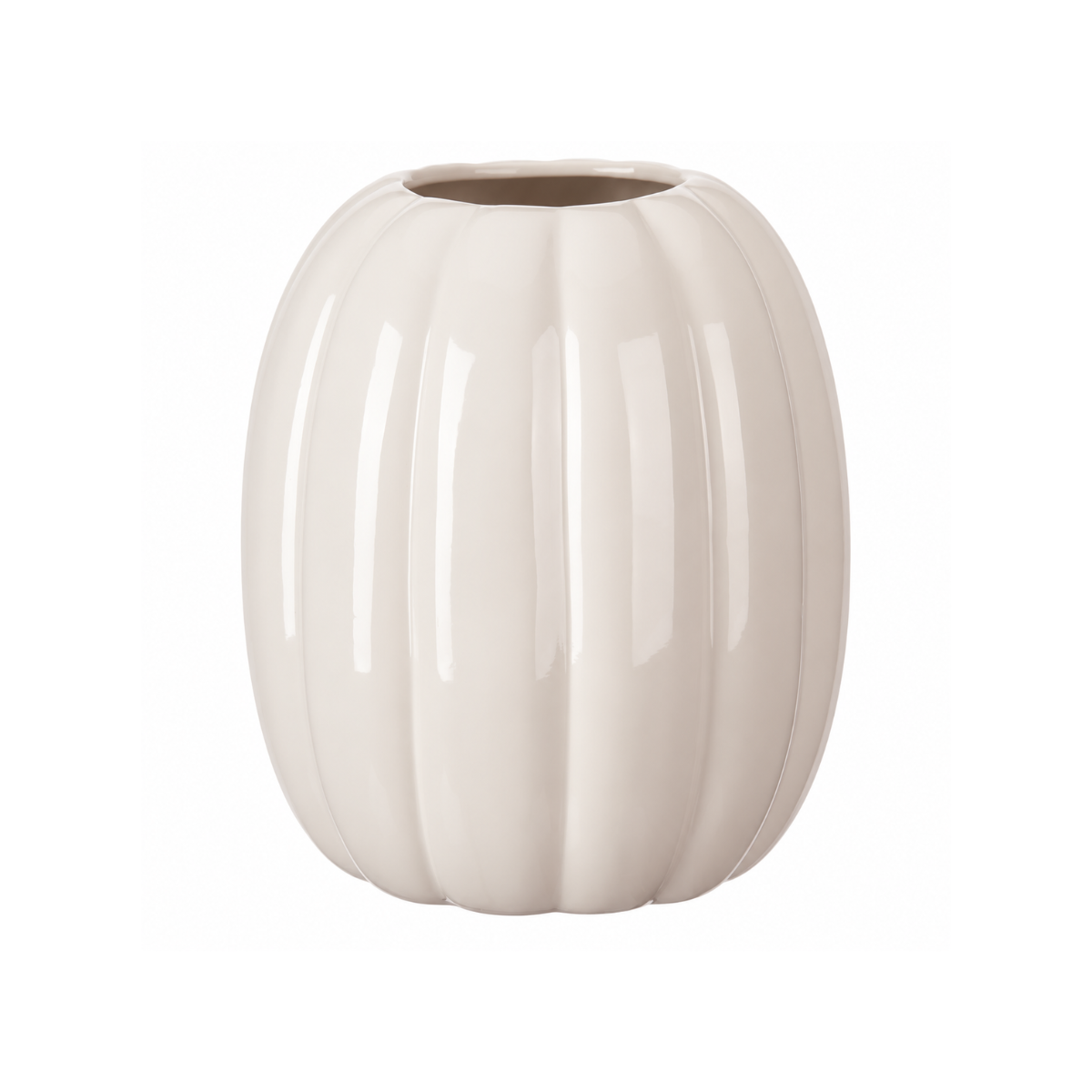 White Ceramic Pumpkin Vase