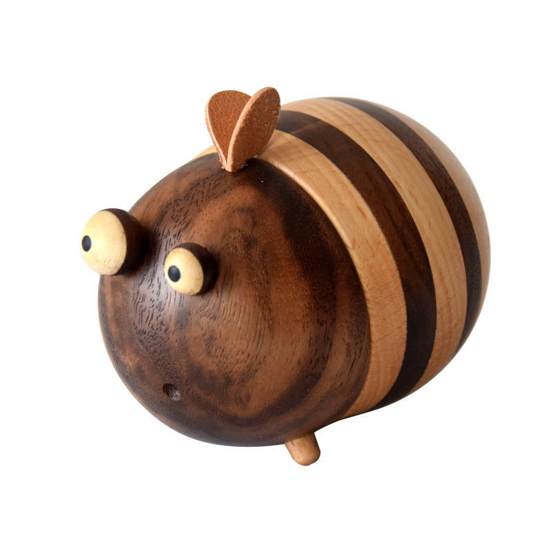 Wooden Bee Toothpick Holder