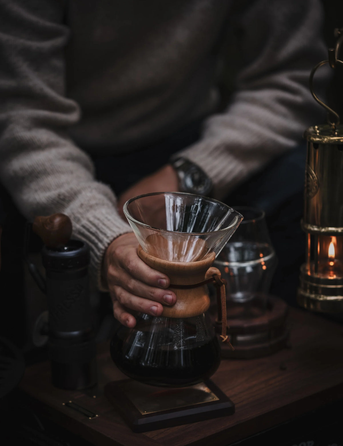 Borosilicate Glass Pour-Over Coffee Maker with Reusable Stainless Steel Filter