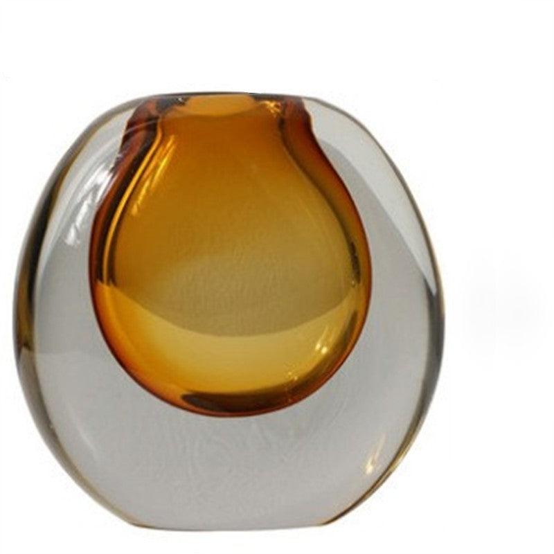 Modern Thick-Bottom Blown Glass Vase