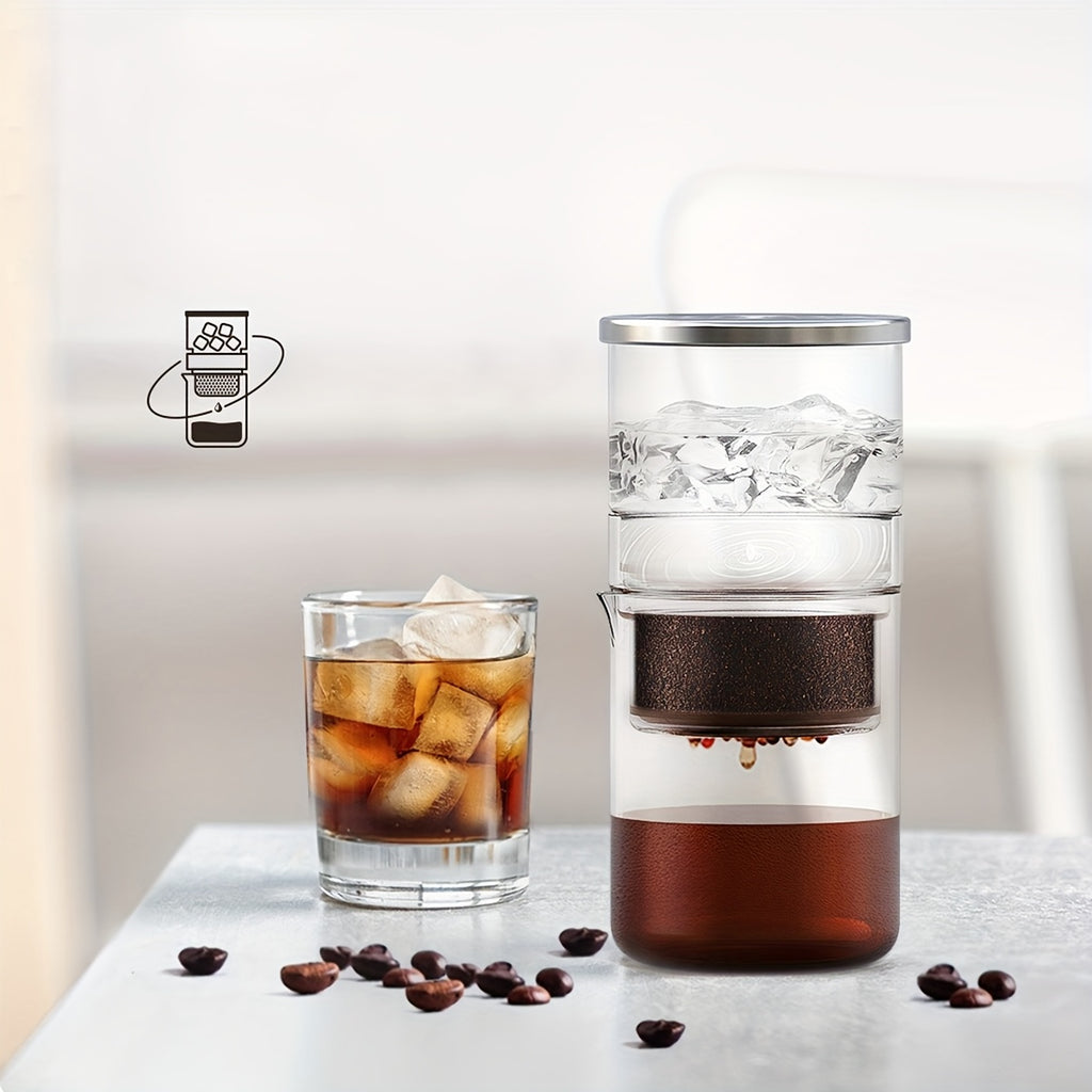 Cold Brew Coffee Maker – Slow Drip Glass Brewer 600ml