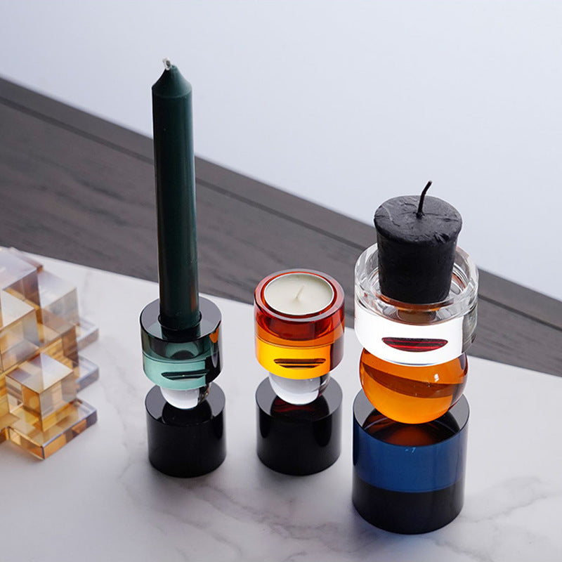 Celeste Modern Glass Set Candle Holder