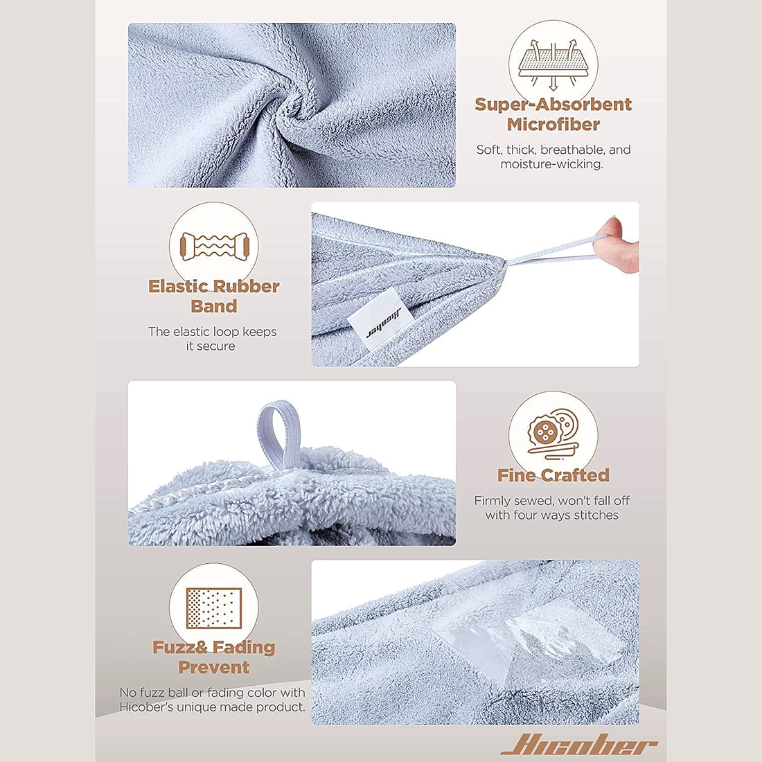 Hair Towel Wrap - Quick-Dry Microfiber Turban