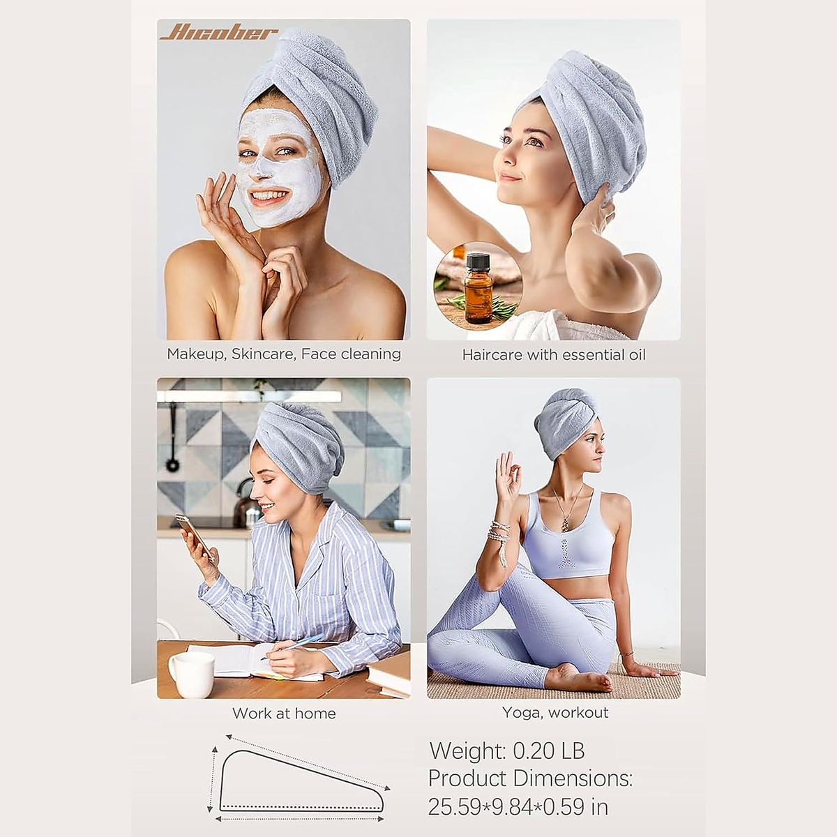 Hair Towel Wrap - Quick-Dry Microfiber Turban