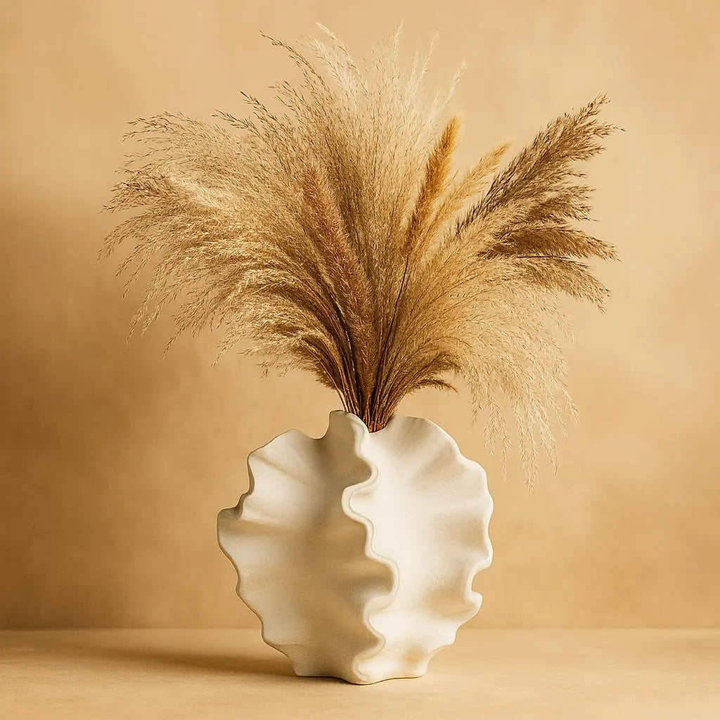 Abstract Wavy Ceramic Vase