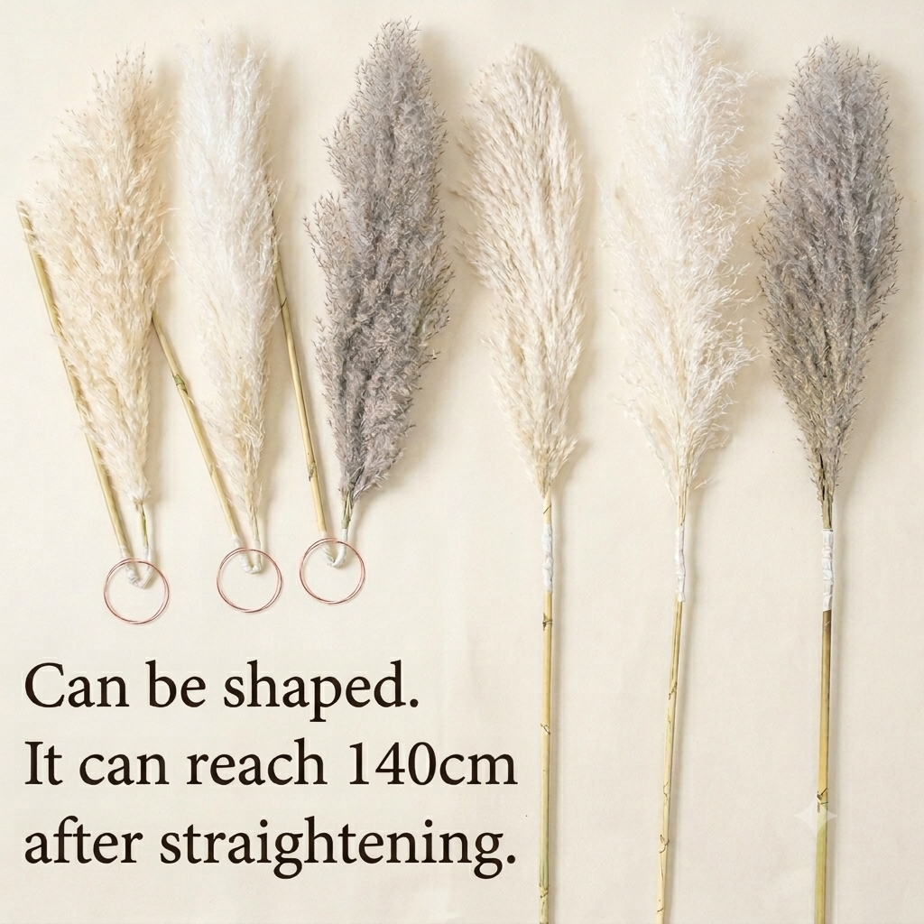 Pampas Grass Bouquet – Dried Boho Floor Vase Decor