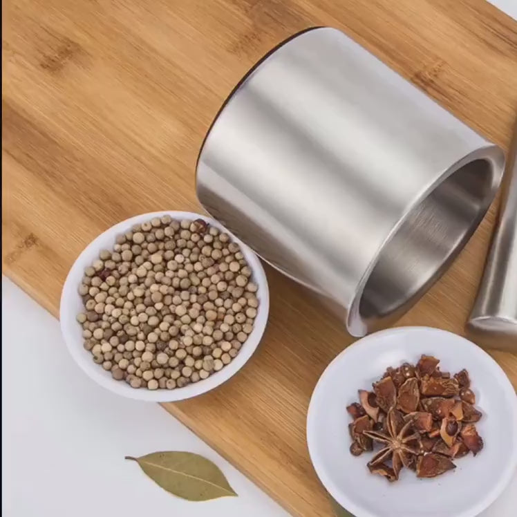 Mortar & Pestle | Heavy-Duty Manual Grinder