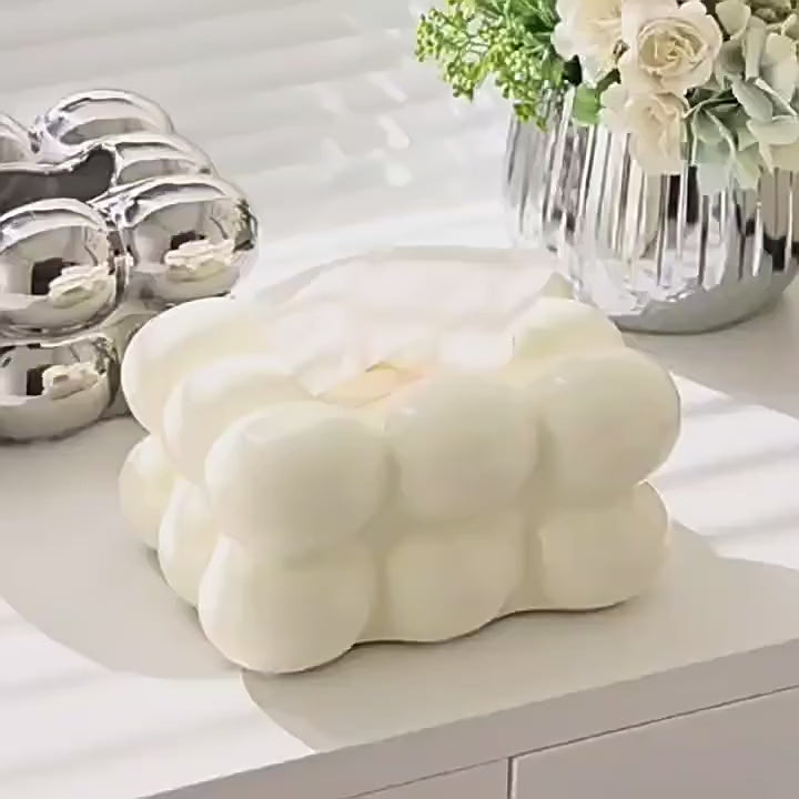 Ceramic Bubble Tissue Box