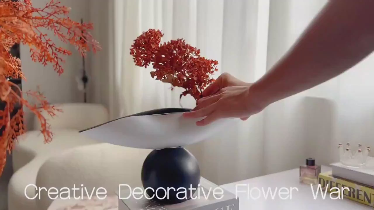 Modern Black & White Spherical Geometric Tray