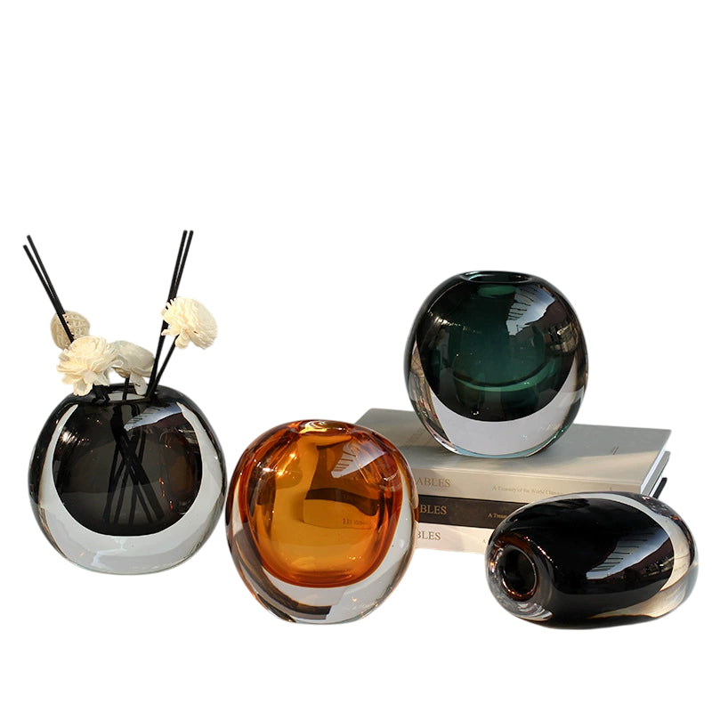 Modern Thick-Bottom Blown Glass Vase